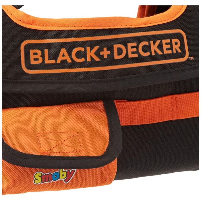 Smoby Black + Decker Caja de Herramientas de Tela con 4 Accesorios: Martillo, Destornillador, Llave, Sierra y Correa Ajustable 2 Smoby Black + Decker Caja de Herramientas de Tela con 4 Accesorios: Martillo, Destornillador, Llave, Sierra y Correa Ajustable 2