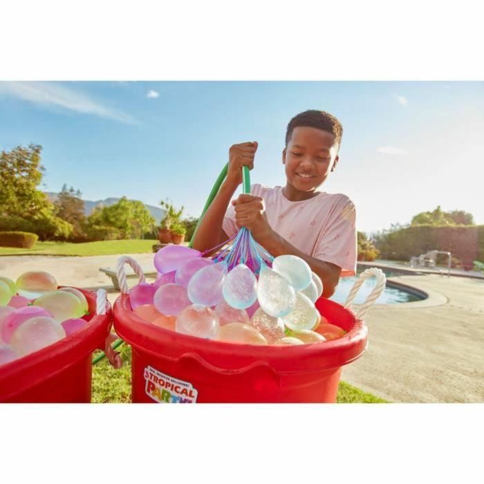 Zuru Bunch O Balloons ZUR4894680025110 - Pack 265 Globos de Agua Fiesta Tropical con Cierre Automático, Listos en 60 segundos 1