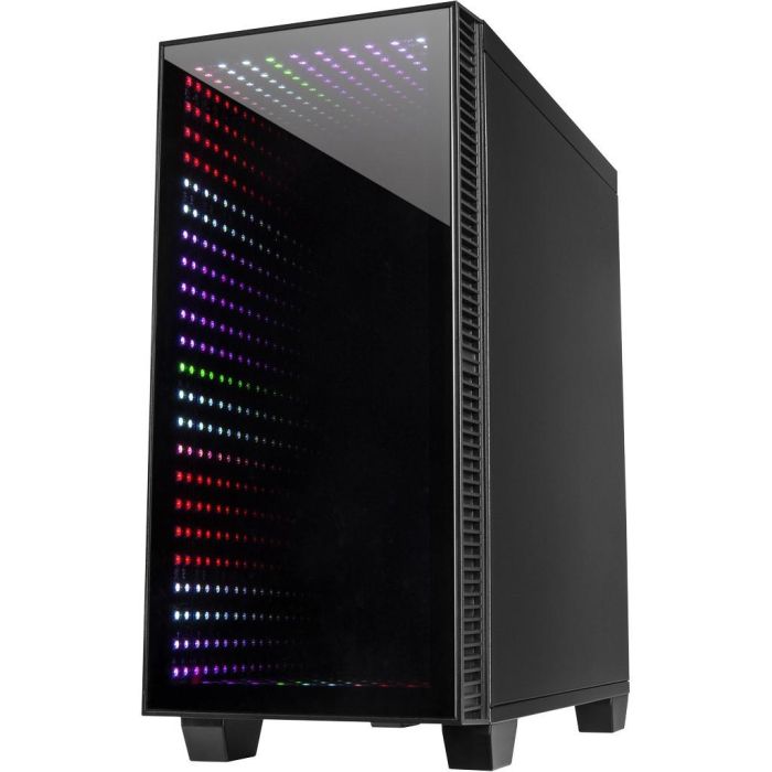 Inter-Tech Infinity X-608 Micro Torre PC ITX/micro ATX con Ventana Lateral de Vidrio Templado y Ventiladores RGB 9