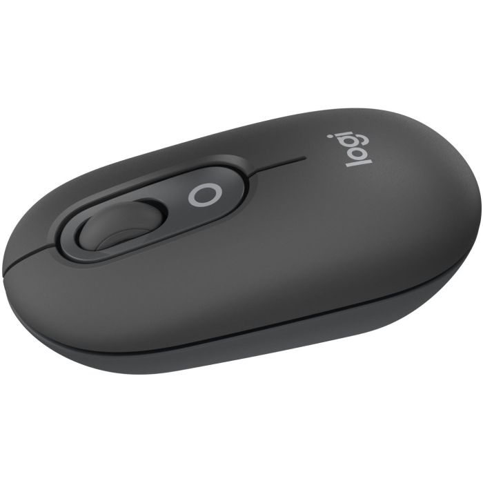 Logitech Ratón Inalámbrico Pop Mouse Grafito - Tecnología Bluetooth, Personalizable, Duración Batería 24 Meses