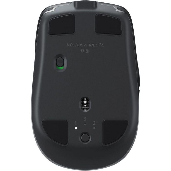 Logitech MX Anywhere 2S Ratón Inalámbrico Bluetooth Multidispositivo Sensor Darkfield 4000 DPI Seguimiento en Cristal Grafito (Sin Unifying) 4