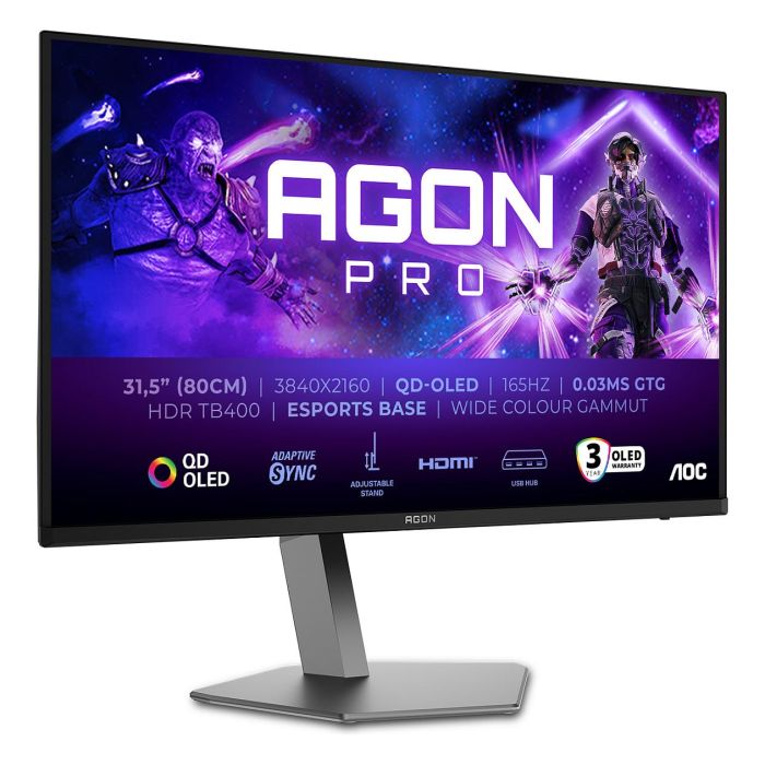 AOC AG326UD Monitor Gaming 31.5" (80.01cm) 4K Ultra HD QD-OLED 0.03ms Tasa de Refresco 165Hz Negro 0 AOC AG326UD Monitor Gaming 31.5" (80.01cm) 4K Ultra HD QD-OLED 0.03ms Tasa de Refresco 165Hz Negro 0