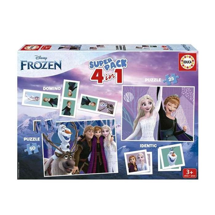 Superpack 4 en 1 frozen (domino, puzzle 25, puzzle 50 e identiti) Superpack 4 en 1 frozen (domino, puzzle 25, puzzle 50 e identiti)