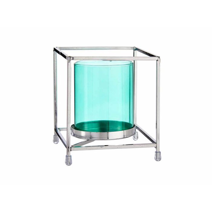 Base para Vela de Cristal Cuadrada Azul con Metal Plata - Giftdecor 11.5x12.6x11.5 cm (8 Unidades) 1 Base para Vela de Cristal Cuadrada Azul con Metal Plata - Giftdecor 11.5x12.6x11.5 cm (8 Unidades) 1