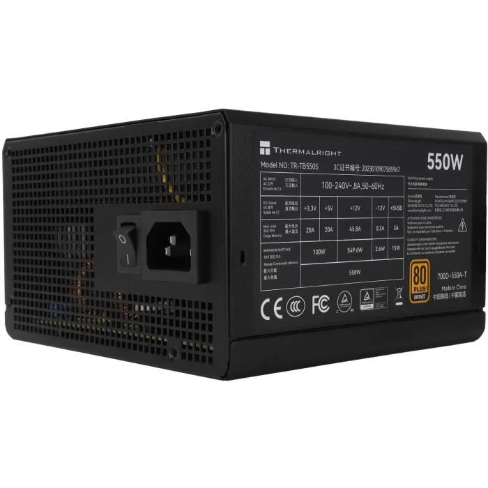 Thermalright TB550S Fuente de Alimentación para PC 550W 80+ Bronce No modular ATX 3.0 Negro 2