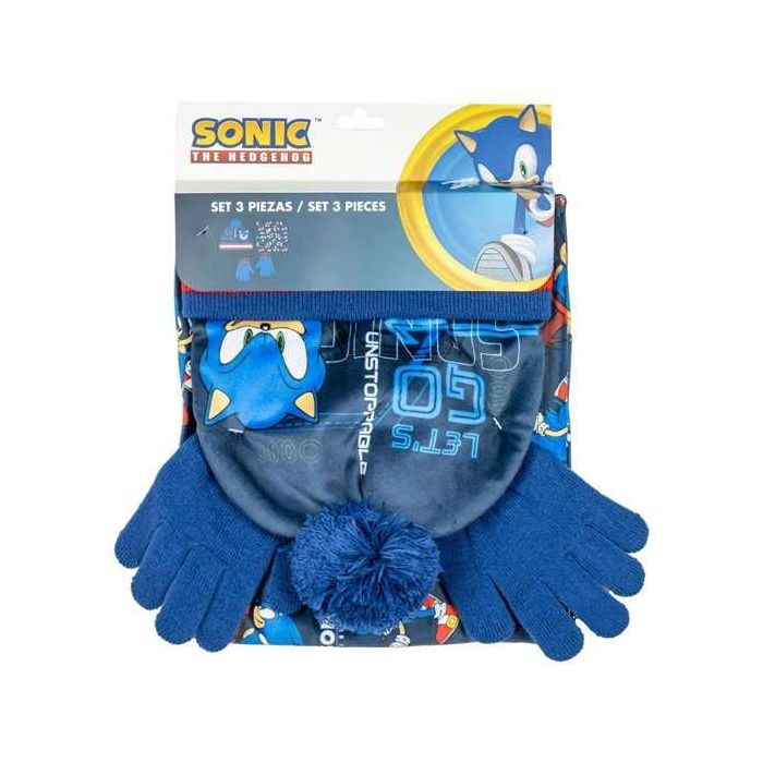 Conjunto 3 piezas snood sonic (gorro, braga cuello y guantes) 2/8 años. 5