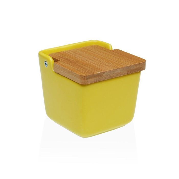 Salero con Tapa Versa Amarillo Cerámica 8,8 x 8,5 x 8,8 cm