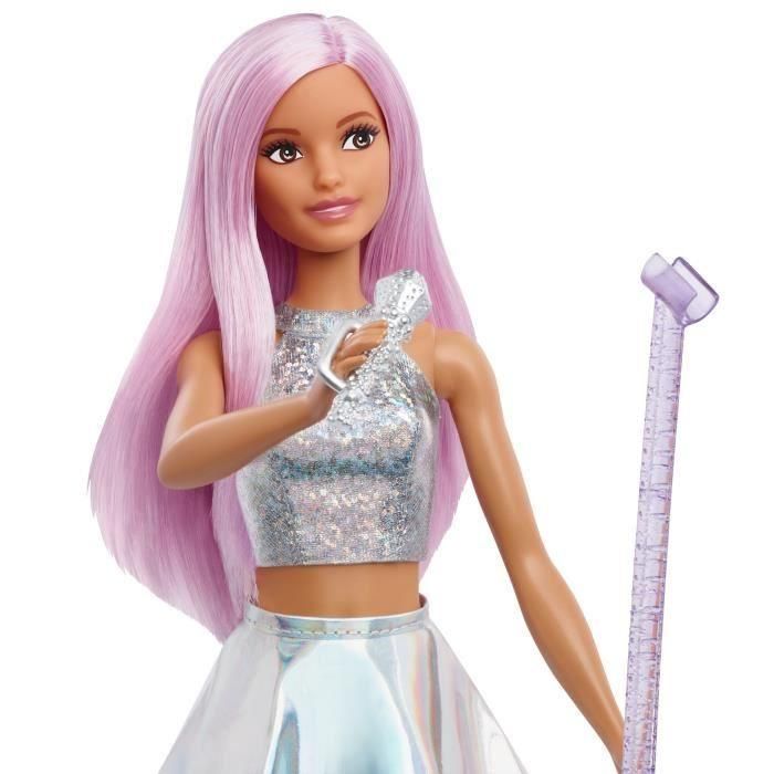 Barbie JCW42 Muñeca Estrella del Pop con Atuendo Brillante, Pelo Rosa Largo y Micrófono para Niños +3 Años 3 Barbie JCW42 Muñeca Estrella del Pop con Atuendo Brillante, Pelo Rosa Largo y Micrófono para Niños +3 Años 3