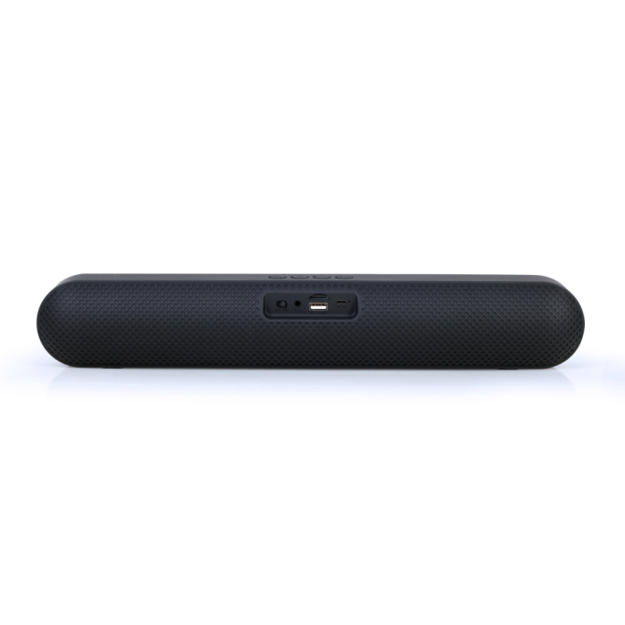 GEMBIRD SPKBT-BAR400L Altavoz Soundbar Negro 2.0 Canales 10W Inalámbrico Bluetooth Micro SD USB AUX
