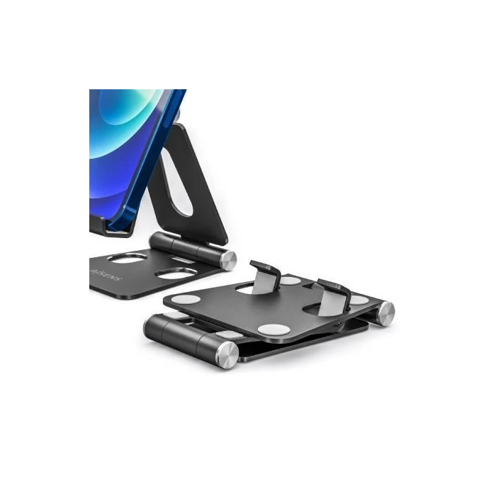 Aisens Soporte de Sobremesa Tamaño M Ajustable 2 Pivotes para Móvil-Tablet Negro Aleación de Aluminio 2 Aisens Soporte de Sobremesa Tamaño M Ajustable 2 Pivotes para Móvil-Tablet Negro Aleación de Aluminio 2