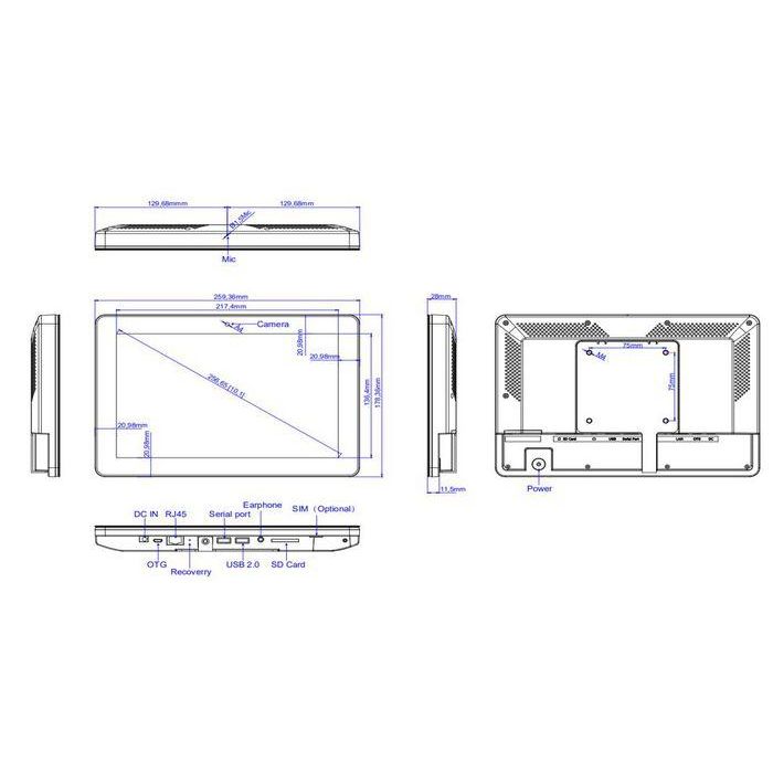 Loop24 LM1056T-LED Panel Táctil LED 10,1" para Reservas de Salas (1280x800) LAN (POE), Wi-fi y Licencia Perpetua 5