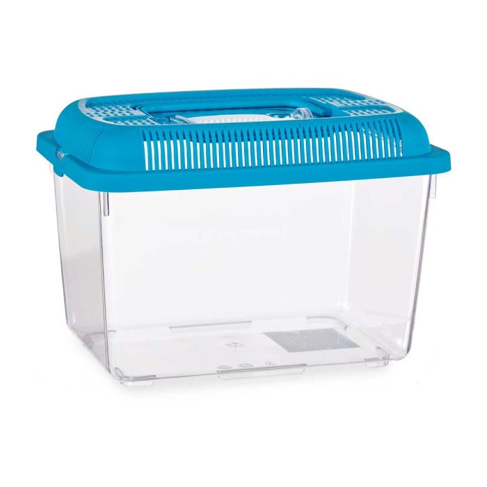 Mascow Pecera Mediana 24 cm x 17 cm Azul con Asa (Set de 12)