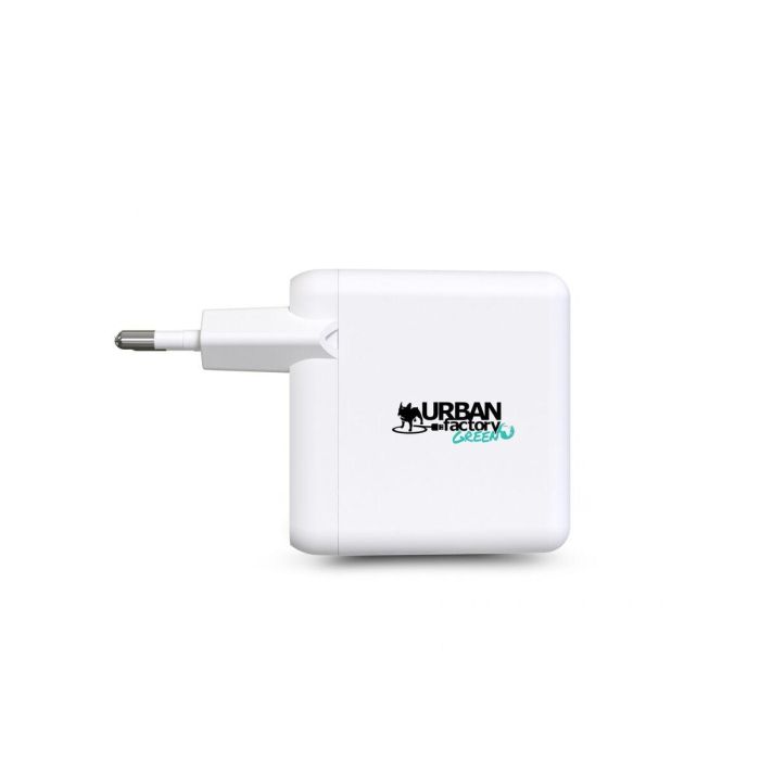Cargador de Pared + Cable USB C Urban Factory GSC65UF Blanco 0 Cargador de Pared + Cable USB C Urban Factory GSC65UF Blanco 0