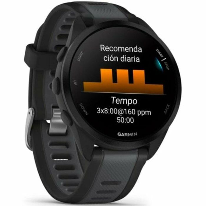 Reloj GPS conectado - GARMIN - Forerunner 165 - 1.2 - Negro con correa Negra y Gris 5