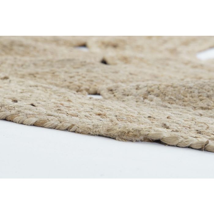 DKD Home Decor Alfombra Tropical Marrón Claro Yute Poliéster 200 x 200 cm 3