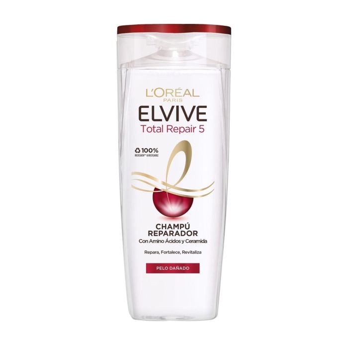 LOREAL Elvive Total Repair 5 Champú Reparador con Aminoácidos 370 ml LOREAL Elvive Total Repair 5 Champú Reparador con Aminoácidos 370 ml
