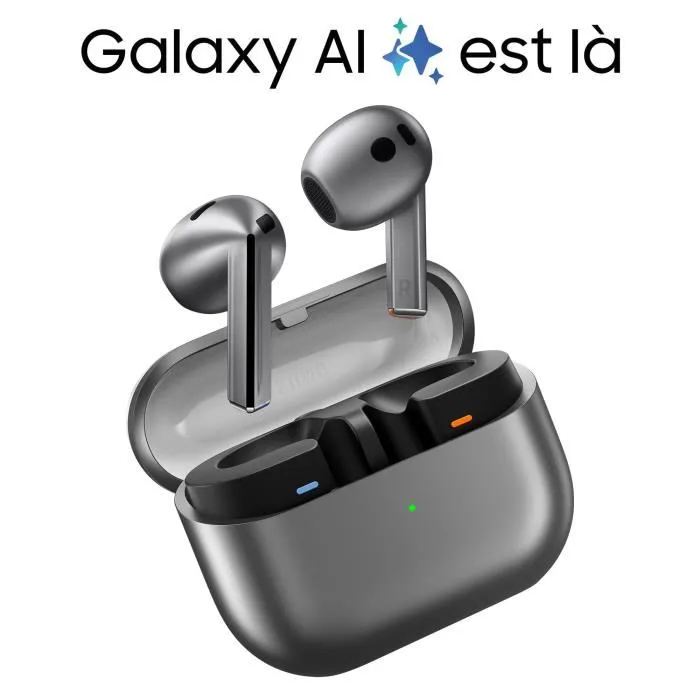 Samsung 8806095651903 Galaxy Buds3 Auriculares Inalámbricos con Reducción Activa de Ruido, Plata 1