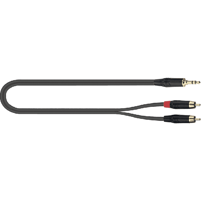 Cable Audio Pvc Mini Jack Stereo-Rca(X2) - 3 M 1 Cable Audio Pvc Mini Jack Stereo-Rca(X2) - 3 M 1