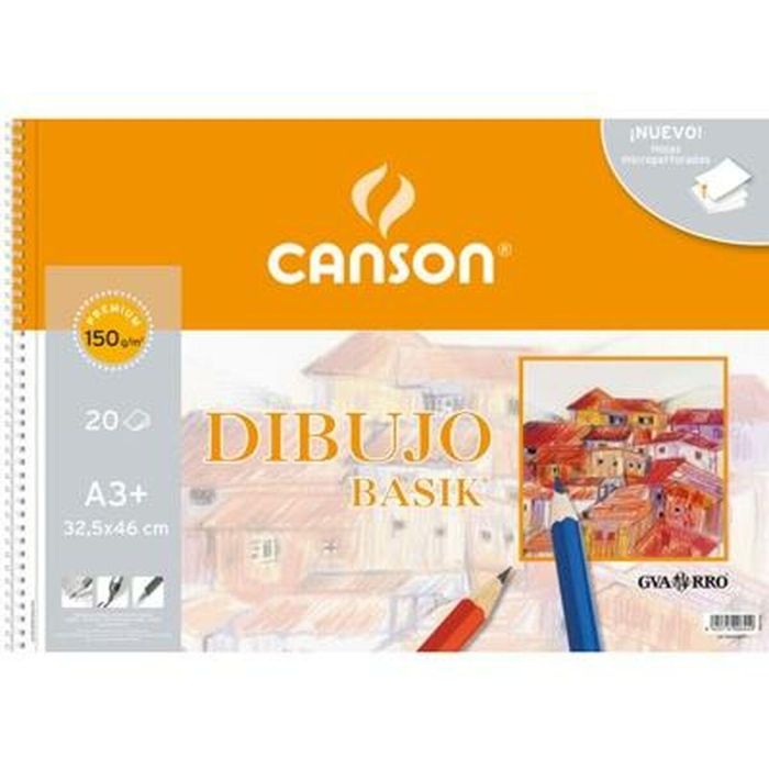 Bloc de dibujo Canson Basik Microperforado 20 Hojas A3 (10 Unidades) 1 Bloc de dibujo Canson Basik Microperforado 20 Hojas A3 (10 Unidades) 1