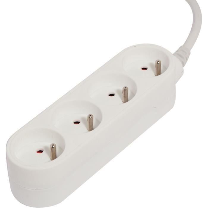 Chacon CHA5411478488408 Bloque de Diseño 4 tomas 16A, cable 1,5m, Blanco (Estándar FR) Chacon CHA5411478488408 Bloque de Diseño 4 tomas 16A, cable 1,5m, Blanco (Estándar FR)