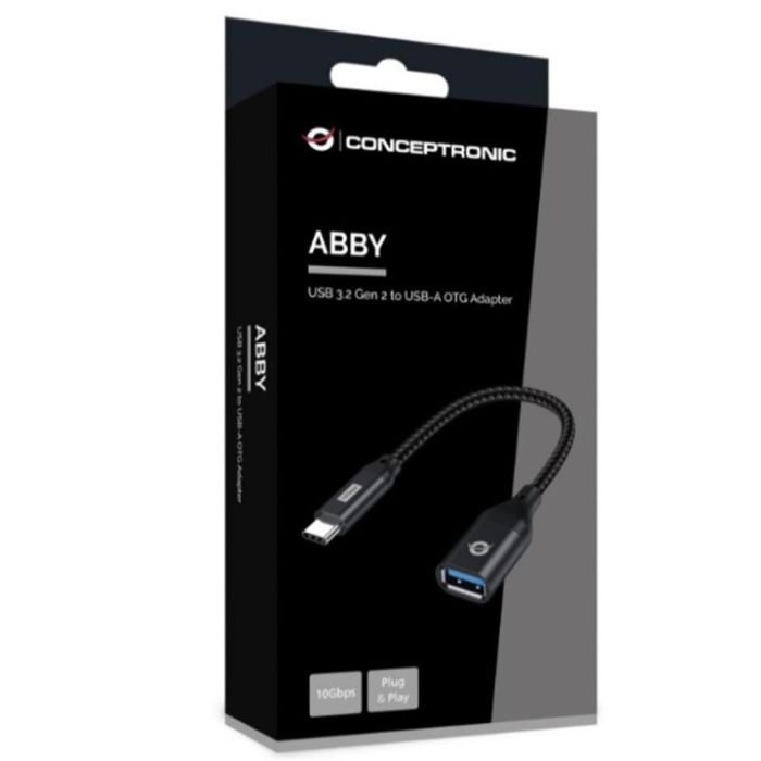 Conceptronic Adaptador USB-C 3.2 Gen2 10 Gbps Macho a USB-A OTG Hembra Pack 2 Uds 1