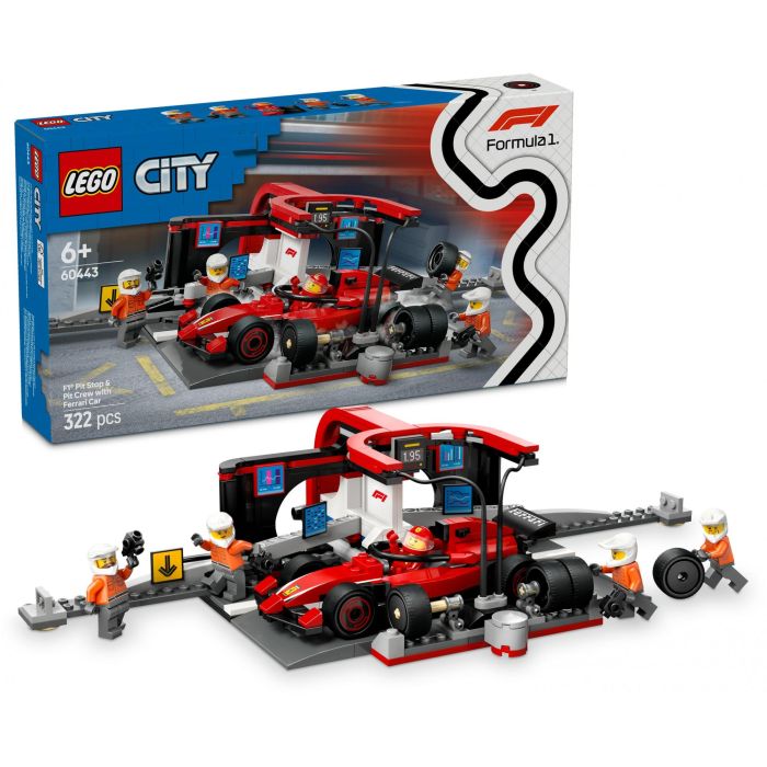 Lego Juego de Construcción City Fórmula 1 Parada en Boxes con Equipo de Mecánicos y Coche Ferrari para Niños +6 Años 2 Lego Juego de Construcción City Fórmula 1 Parada en Boxes con Equipo de Mecánicos y Coche Ferrari para Niños +6 Años 2