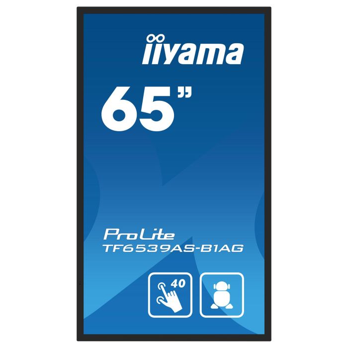 IIYAMA TF6539AS-B1AG 163.9cm(64.5") 4K Ultra HD IPS LED Touchscreen 3840x2160 24/7 2xHDMI+DP