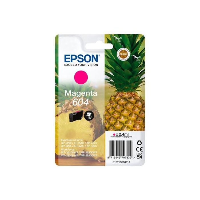 Epson Tinta Magenta 604 para Epson XP-2200, WF-2910DWF