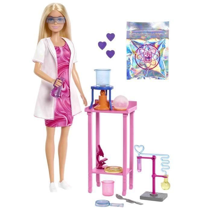 Barbie Jcr70 Muñeca Científica con Accesorios de Laboratorio, Probeta que Cambia de Color y Placa de Petri 0 Barbie Jcr70 Muñeca Científica con Accesorios de Laboratorio, Probeta que Cambia de Color y Placa de Petri 0