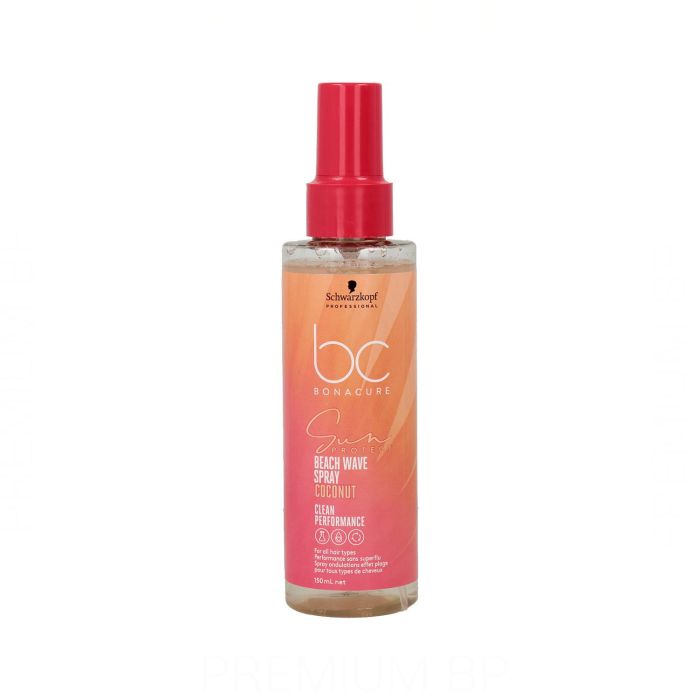 Schwarzkopf BC Sun Protect Beach Waves Spray Coconut - Bruma capilar protectora con aroma a coco, 150ml