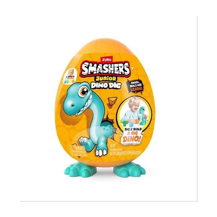 Huevo smashers junior con figura dinosaurio y accesorios 1 kg de plastilina 30 cm. - modelos surtidos