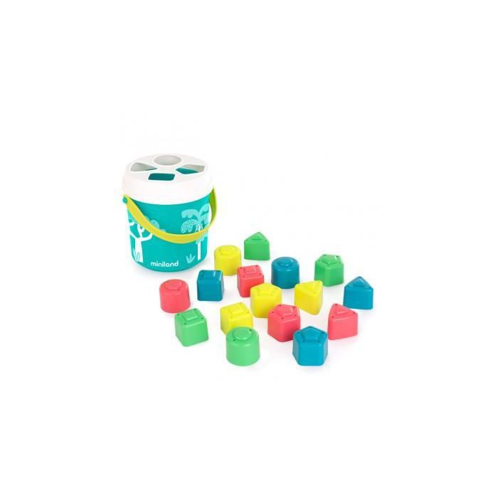 Juego Miniland Cubos Y Formas Encajables