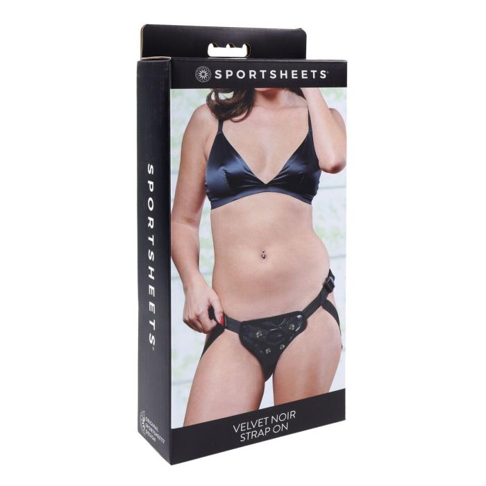 Arnés para consolador Sportsheets Velvet Noir 1 Arnés para consolador Sportsheets Velvet Noir 1