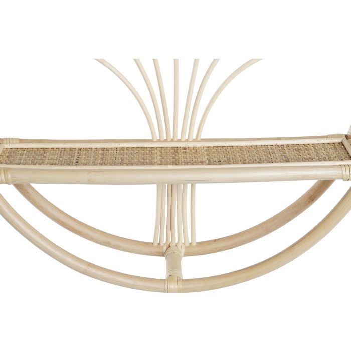 DKD Home Decor Estantería de Pared Balines de Ratán Natural 60x60x14 cm con 2 Baldas 1