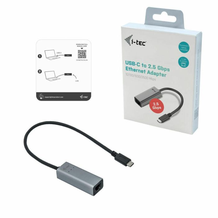 Adaptador USB a Ethernet i-Tec C31METAL25LAN 2