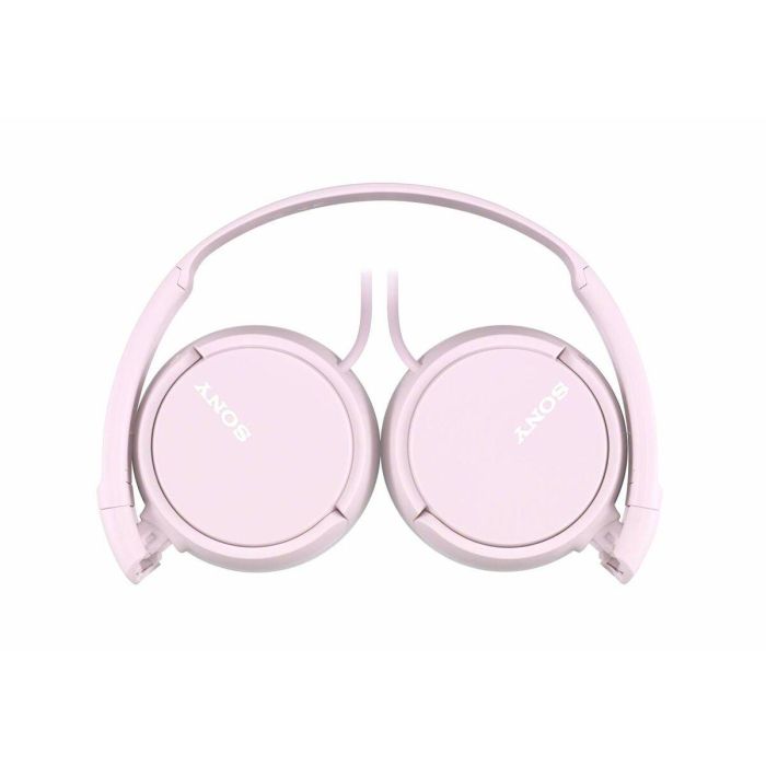 Sony MDR-ZX110AP Auriculares Supraaurales Plegables con Micrófono y Mando Manos Libres. Drivers Neodimio 30mm. Conector Jack 3.5mm Rosas. 1