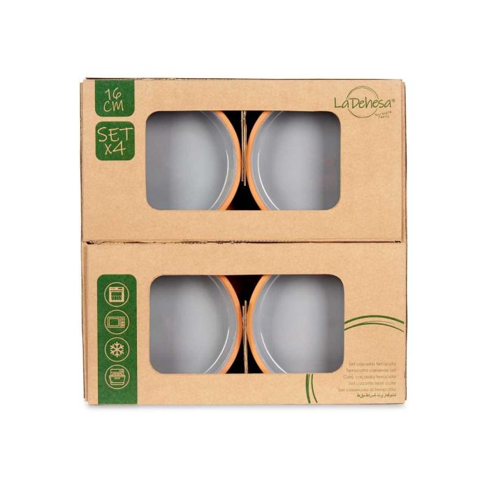 Set 4 Cazuelas Barro 16 Cm Color Gris La Dehesa (6 Unidades) 2 Set 4 Cazuelas Barro 16 Cm Color Gris La Dehesa (6 Unidades) 2