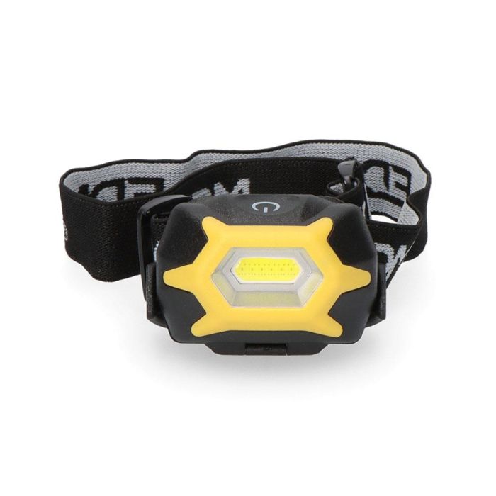 Edm Linterna frontal LED 1W, luz fría 6500K, 3 modos (120lm/50lm/flash), autonomía 2h, amarillo/negro 2 Edm Linterna frontal LED 1W, luz fría 6500K, 3 modos (120lm/50lm/flash), autonomía 2h, amarillo/negro 2