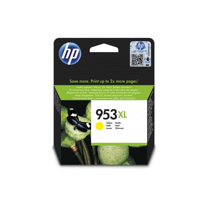 HP 953XL Cartucho Original de Tinta Amarilla para OfficeJet Pro 7730, 7740, 8710, 8720, 8730, 8740 - 1.450 Páginas 1