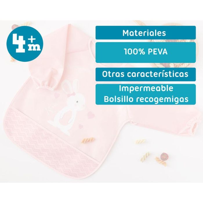 Babero Impermeable Rosa 5