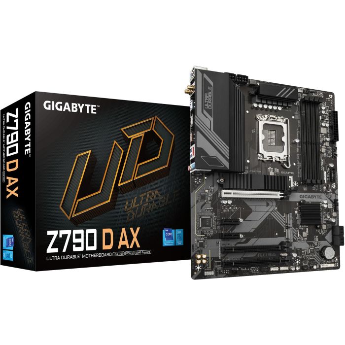 GIGABYTE Z790 D AX Placa base Intel Z790 LGA 1700 DDR5 7600MHz Wi-Fi 6E 2.5GbE LAN 3x M.2 ATX para Intel 14ª/13ª/12ª Gen 0 GIGABYTE Z790 D AX Placa base Intel Z790 LGA 1700 DDR5 7600MHz Wi-Fi 6E 2.5GbE LAN 3x M.2 ATX para Intel 14ª/13ª/12ª Gen 0