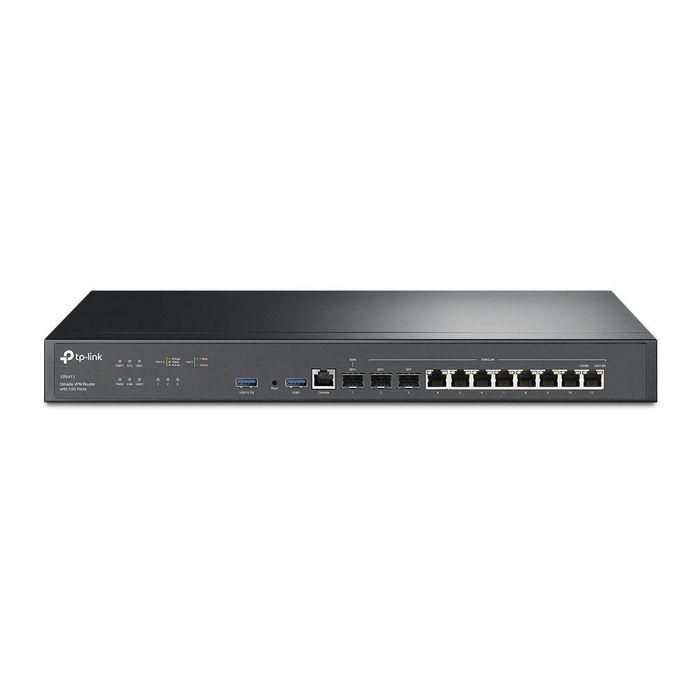 Omada 2× 10GE SFP+, 8× 1GE RJ45, 1× 1GE SFP WAN/LAN, 1× RJ45 Console, 2× USB Ports, 4MB SPI NOR + 256 MB NAND, 4 GB DDR4, 440 × 220 × 44 mm Omada 2× 10GE SFP+, 8× 1GE RJ45, 1× 1GE SFP WAN/LAN, 1× RJ45 Console, 2× USB Ports, 4MB SPI NOR + 256 MB NAND, 4 GB DDR4, 440 × 220 × 44 mm