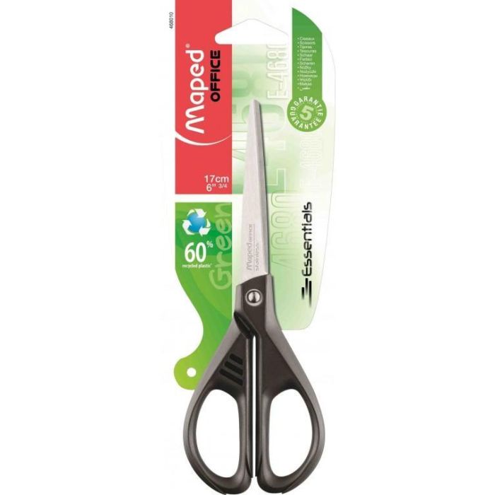 Maped Tijeras Essentials Green E4680 Ambidiestros 17 cm Simétricas Negro Maped Tijeras Essentials Green E4680 Ambidiestros 17 cm Simétricas Negro