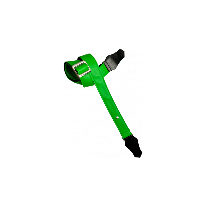 GETM Correa Guitarra Bajo Fly Green Ajustable Hasta 165 cm Polipiel Nailon Piel Color Verde