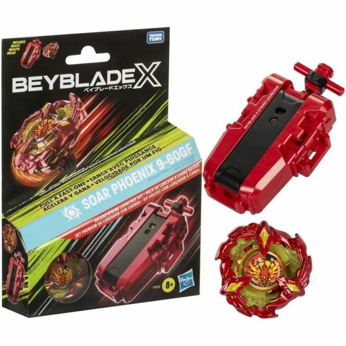 Hasbro HAS5010996256607 Beyblade X, Paquete de Peonza Soar Phoenix 9-60GF con Lanzador de Cuerda de Lujo