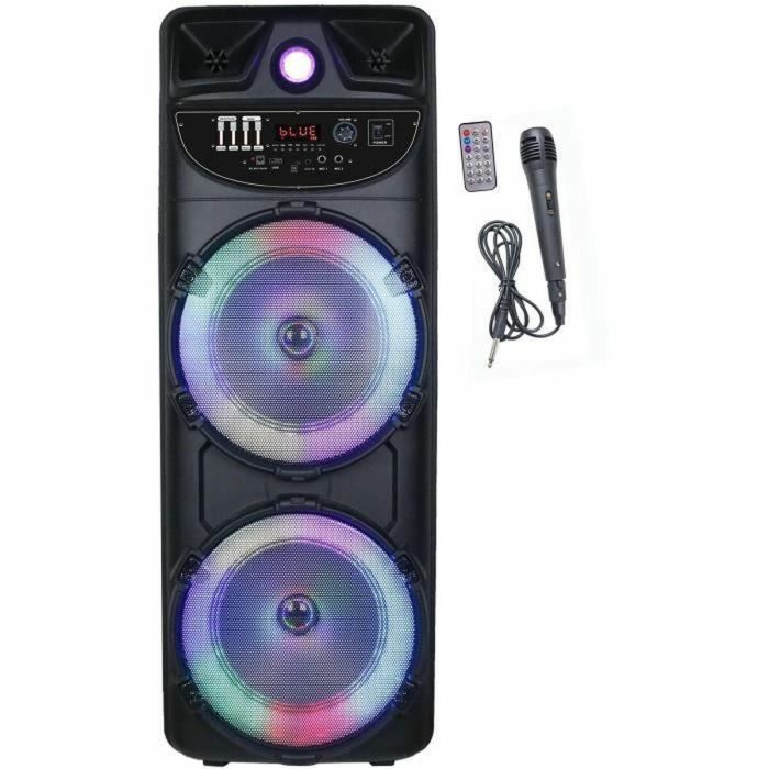 Inovalley MS02-XXL-N Altavoz Karaoke Bluetooth 5.0 con Luz LED y Sonido Potente 1000W