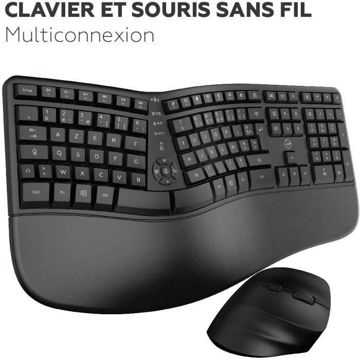 Mobility Lab C30W Conjunto de Teclado y Ratón Inalámbricos Ergonómicos Negro para Escritorio y Oficina 2 Mobility Lab C30W Conjunto de Teclado y Ratón Inalámbricos Ergonómicos Negro para Escritorio y Oficina 2