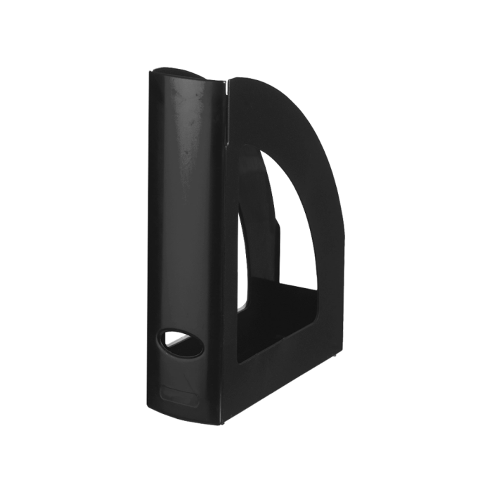 Q-connect Revistero de Plástico Negro Opaco 100% Reciclado 1