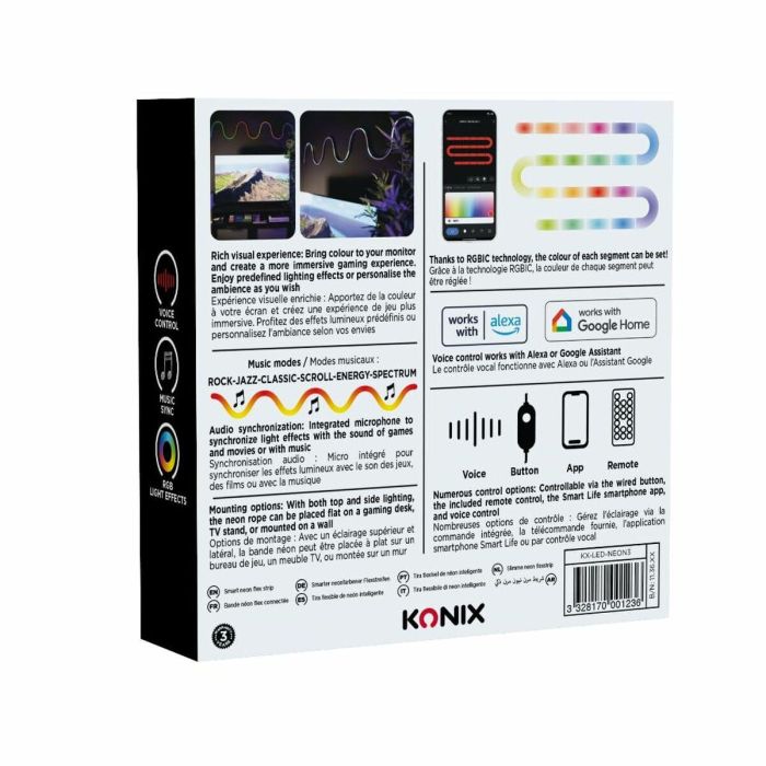 Tiras LED KONIX SMART 3 m Multicolor 2 Tiras LED KONIX SMART 3 m Multicolor 2