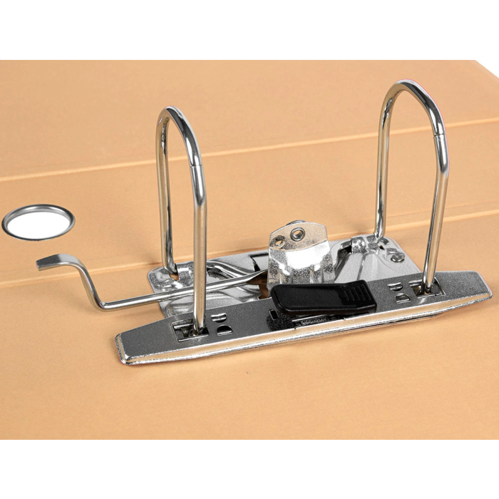 Liderpapel Archivador de Palanca A4 Color System Forrado Melocotón Lomo 80 mm con Compresor Metálico 4